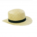 Chapeau canotier en paille