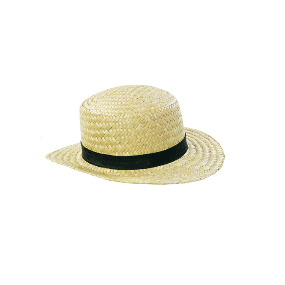 Chapeau canotier en paille