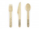 Couverts en bois, noir, 16cm