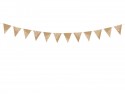 Guirlande Drapeaux kraft, 2,1 m