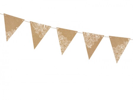 Guirlande Drapeaux kraft,...