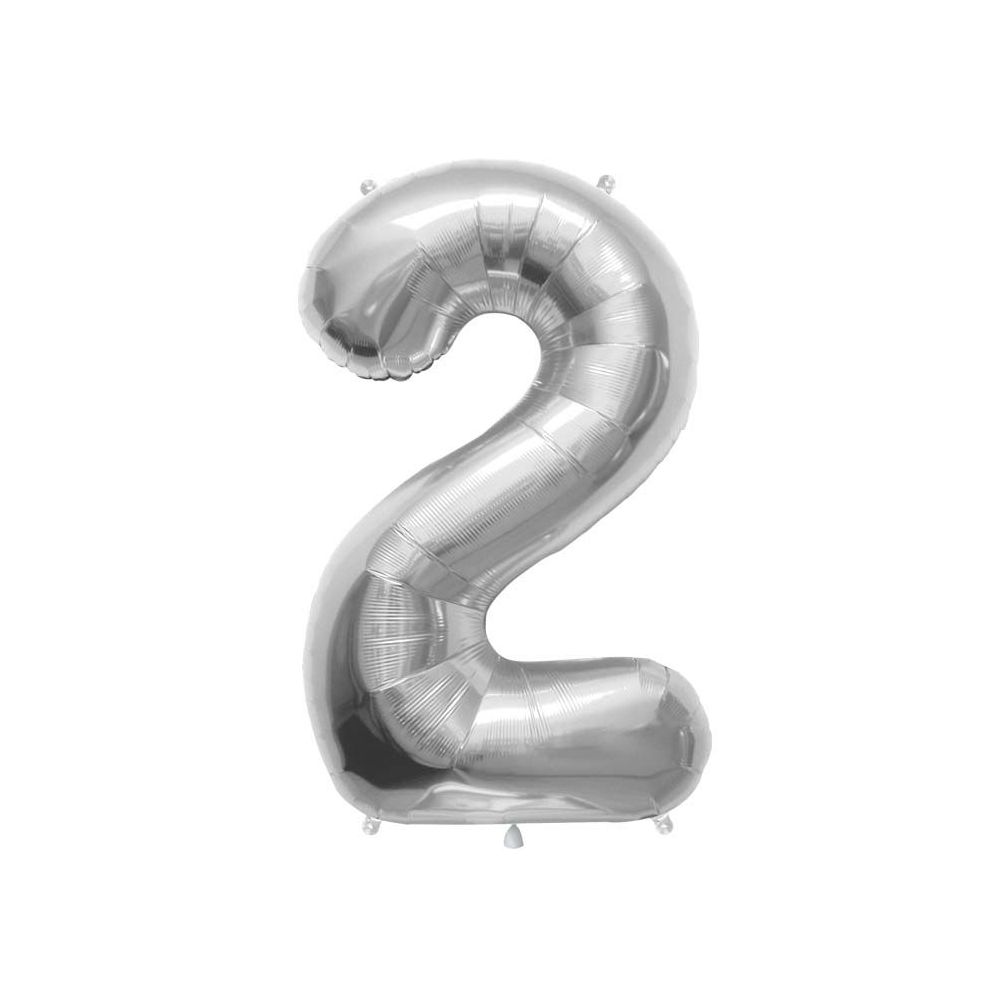 Ballon chiffre argenté mylar - 86cm