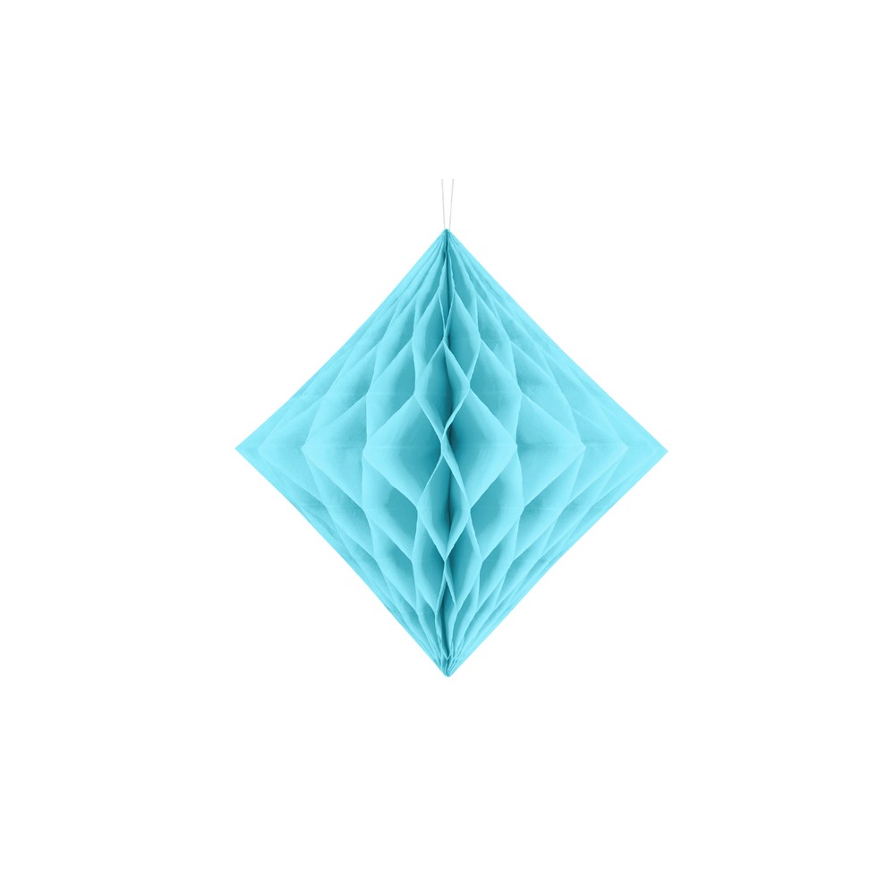 Diamant en papier de soie, bleu clair, 30 cm
