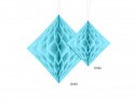 Diamant en papier de soie, bleu clair, 30 cm