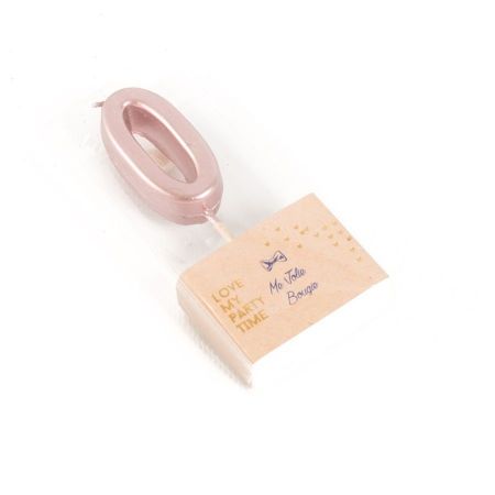 Bougie chiffre rose gold